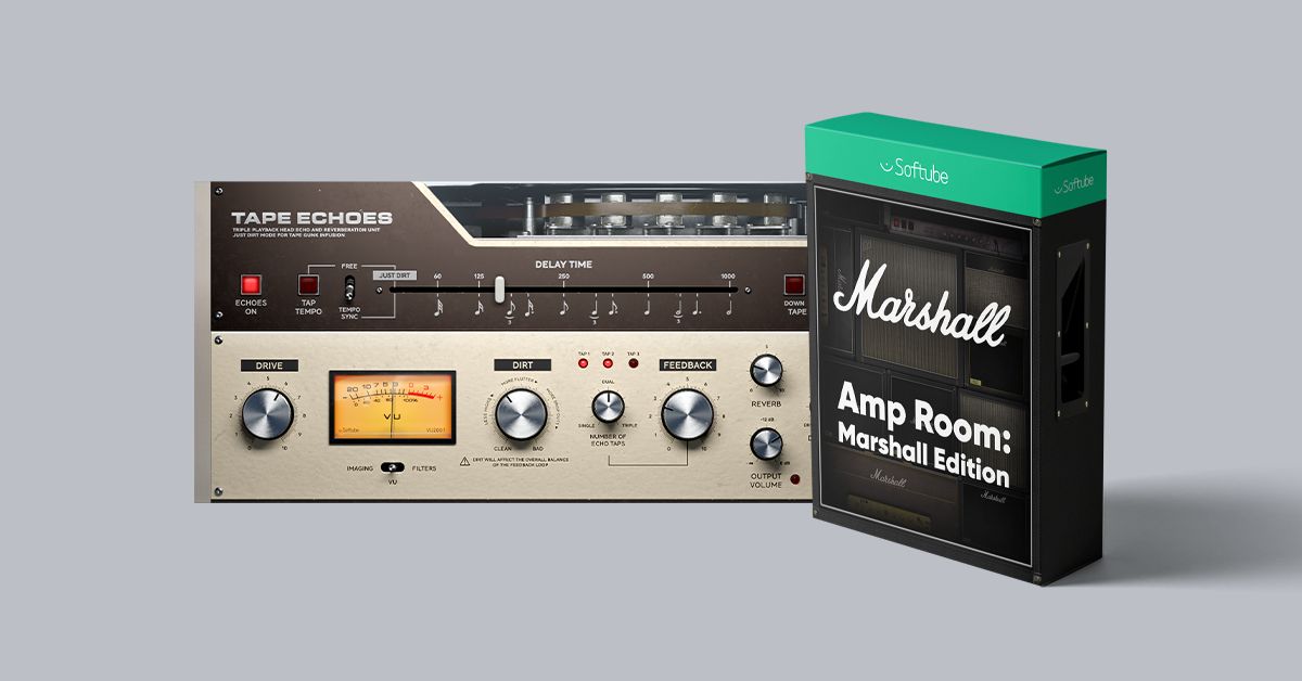 [Softube] Tape Echoes & Amp Room Marshall Edition 출시 Gearlounge