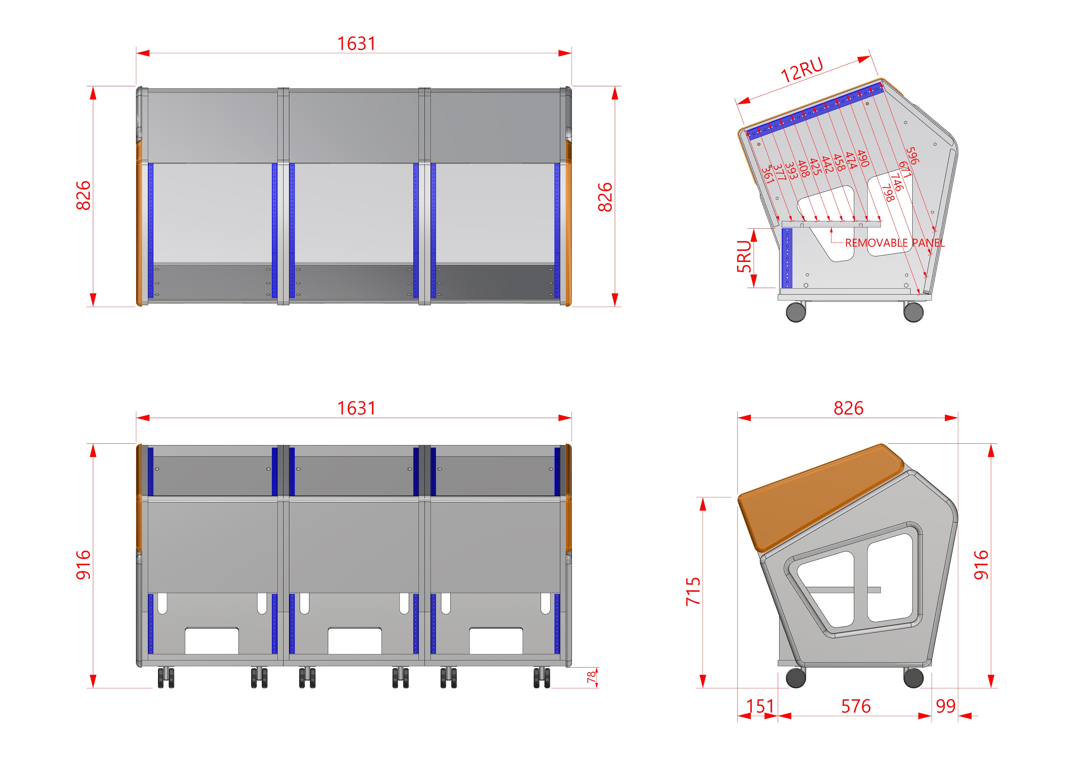 Zon Acoustics Lotus Rack 3Bay - Gearlounge