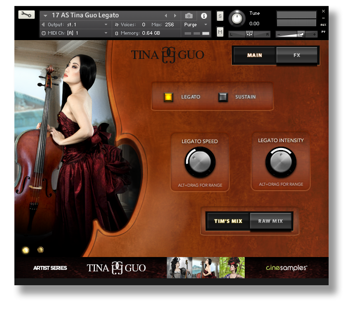 Cinesamples Tina Guo Acoustic Cello Legato Gearlounge