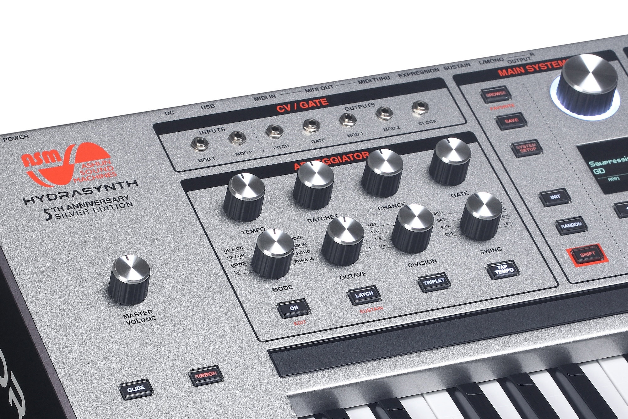 Ashun Sound Machines Hydrasynth Keyboard 5th Anniversary Silver Edition