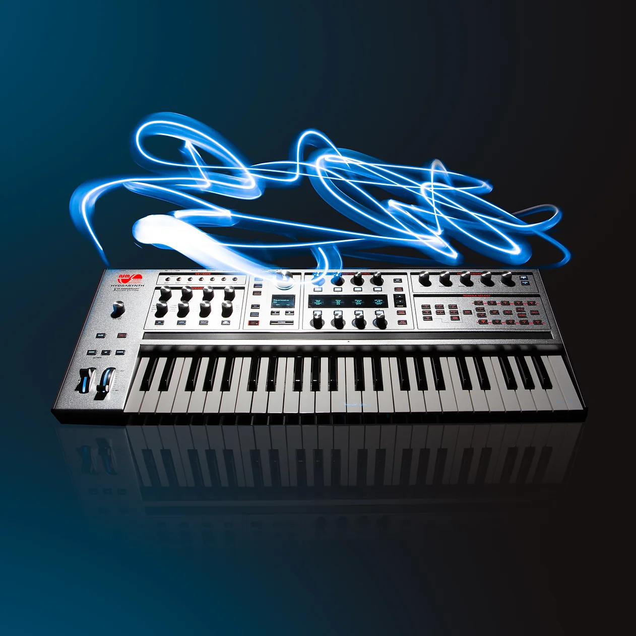 Ashun Sound Machines Hydrasynth Keyboard 5th Anniversary Silver Edition ...