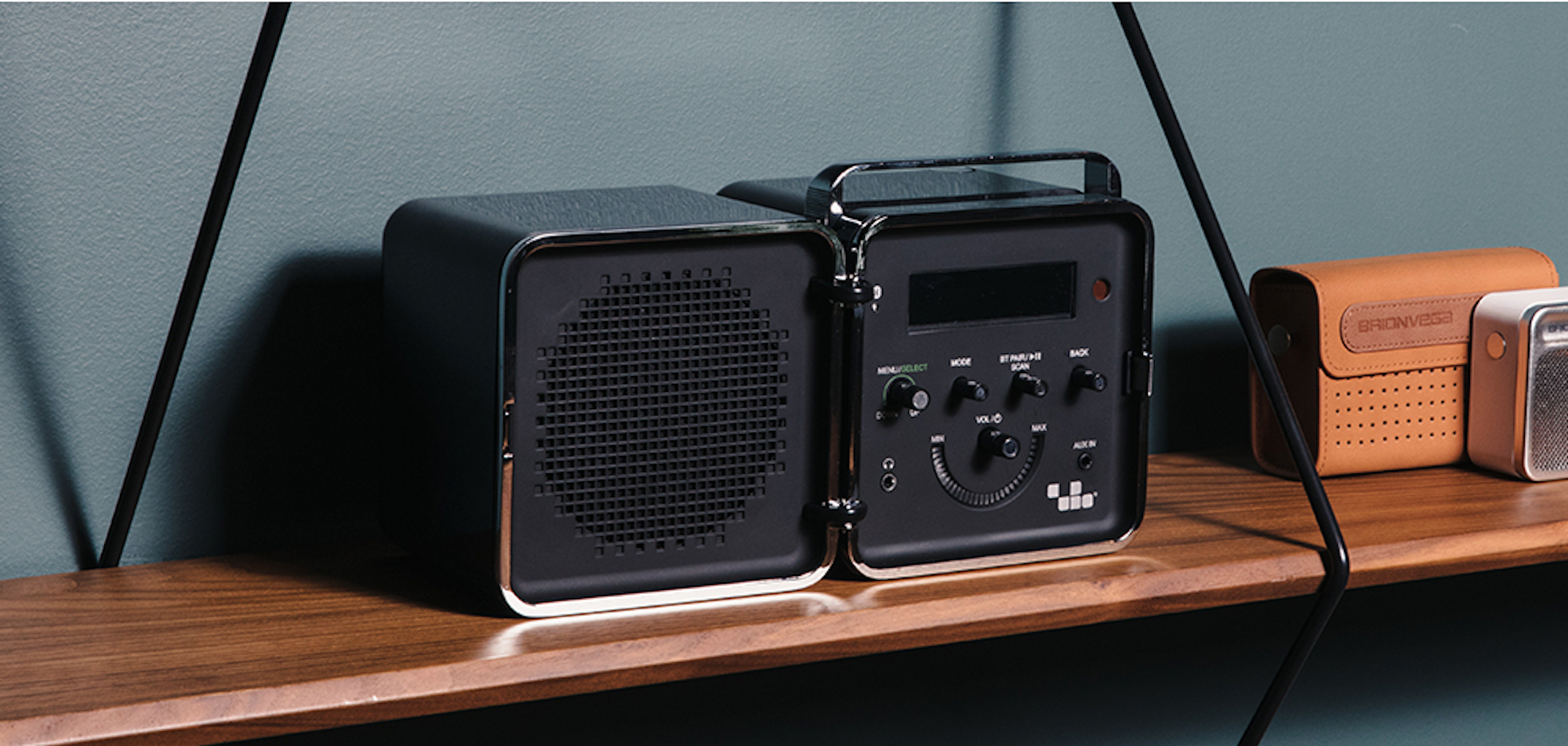 BRIONVEGA Bluetoothスピーカー TS522D+S Brionvega TS522D+S 50° Nero Notte Radio Cubo FM RDS DAB/DAB+