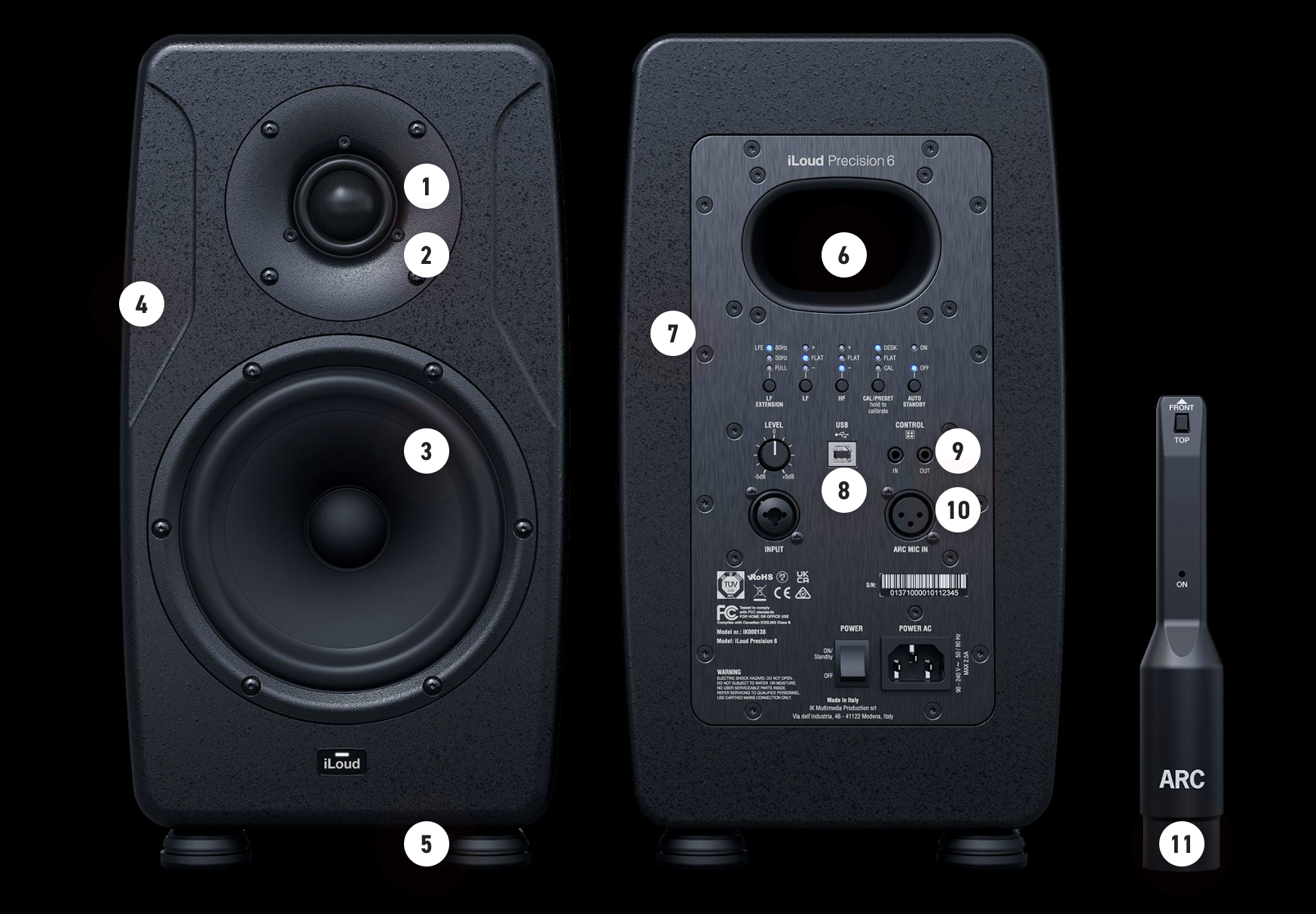 IK Multimedia iLoud Precision MTM Black (Pair) - GEARLOUNGE
