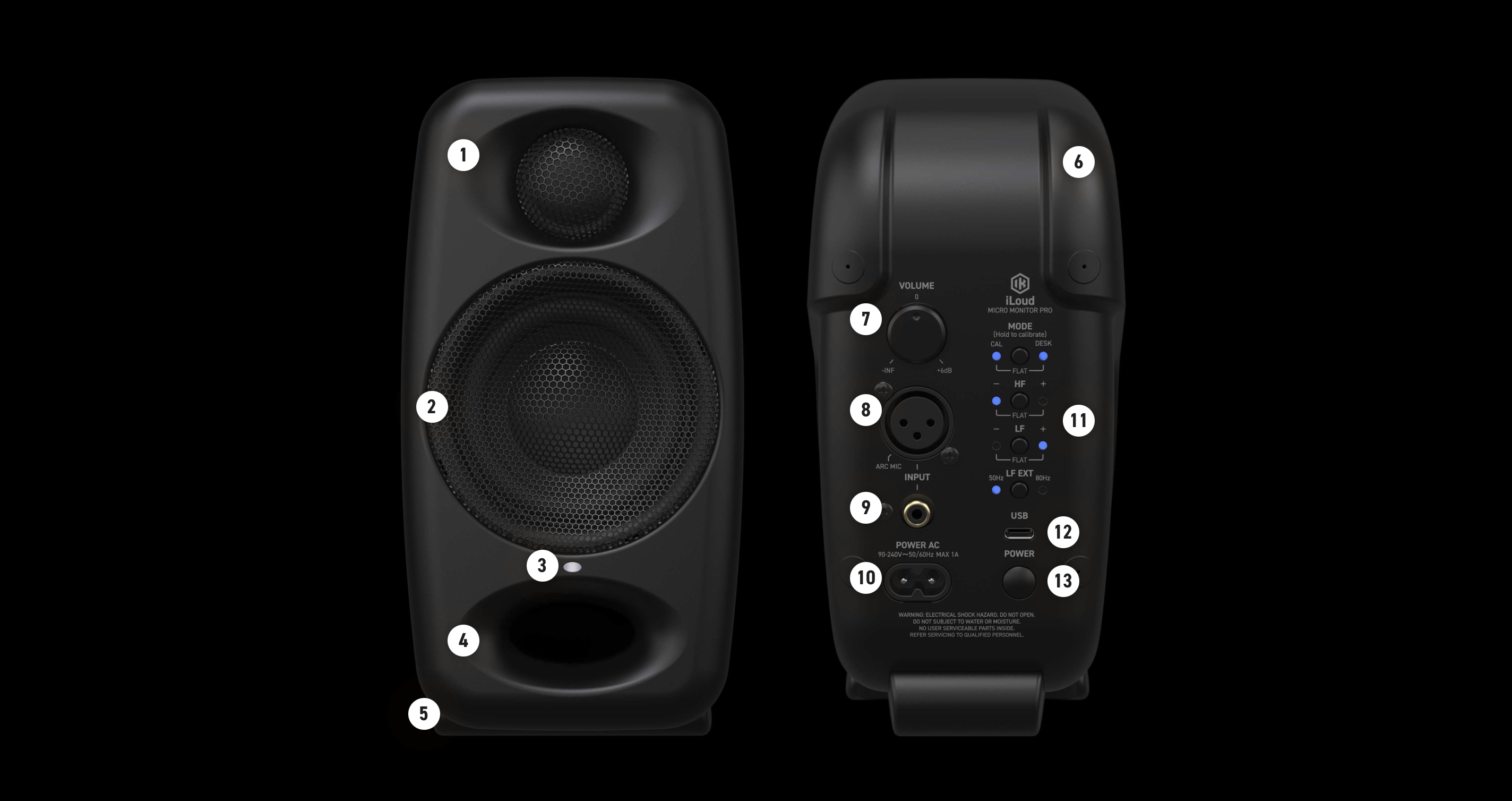 IK Multimedia iLoud Micro Monitor Pro Black (Single) - GEARLOUNGE