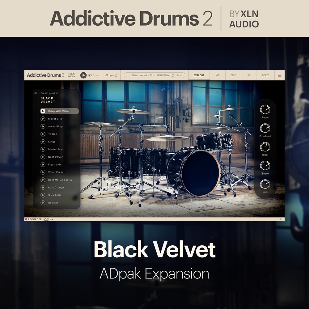 XLN Audio Addictive Drums 2 - Black Velvet - GEARLOUNGE