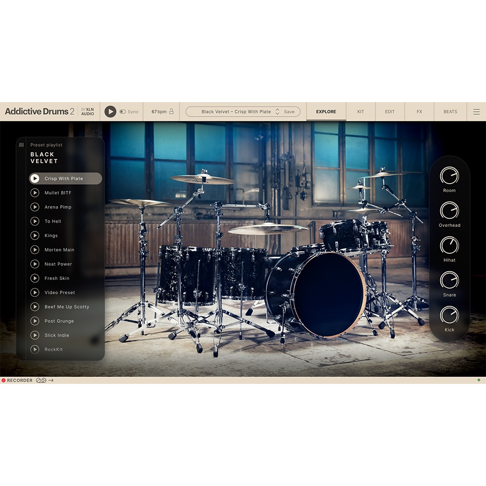 XLN Audio Addictive Drums 2 - Black Velvet - GEARLOUNGE